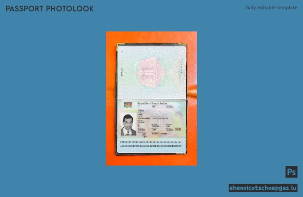 Beispielansicht eines Passfotos aus dem Südsudan